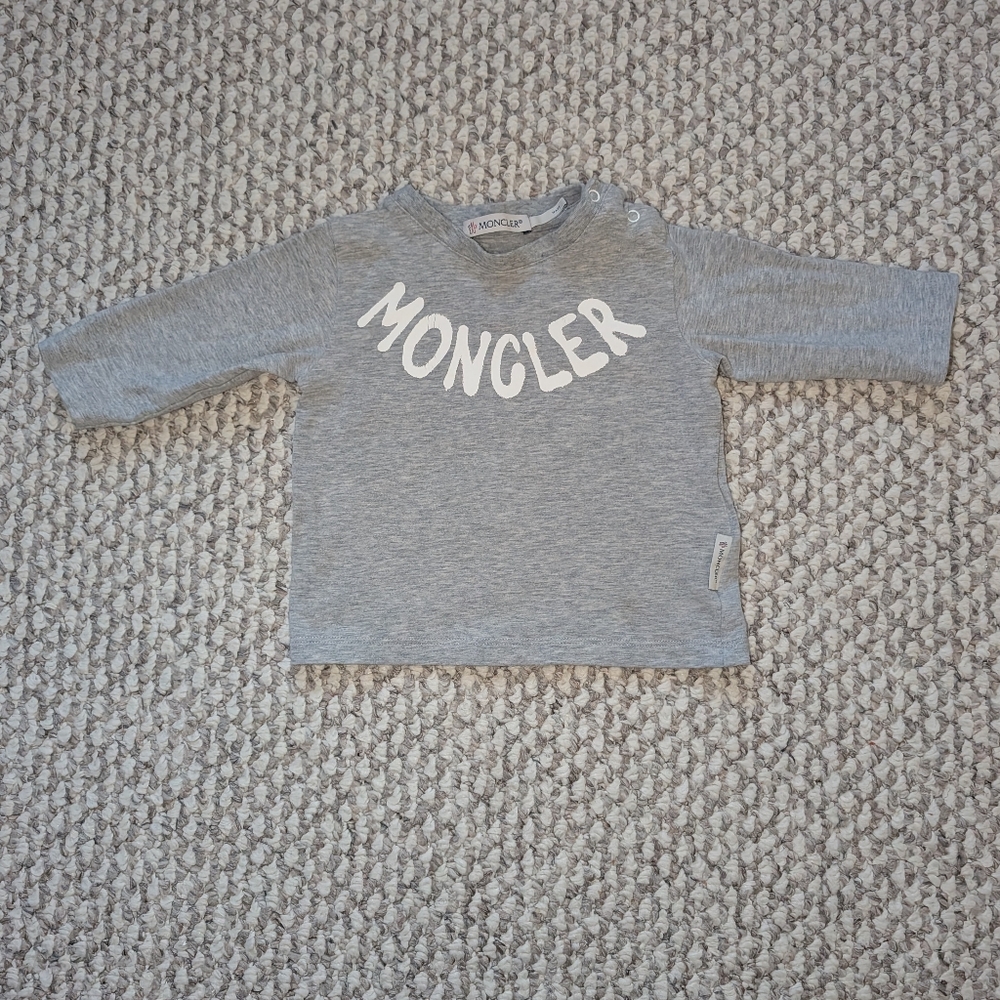 Moncler Gray Kids Long Sleeve Shirt